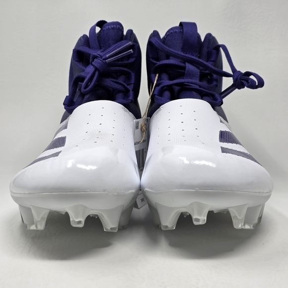 Adidas ADIZERO Chaos High-Top Football Cleats White/Purple IG3459 Mens Sz 12 New main image 11
